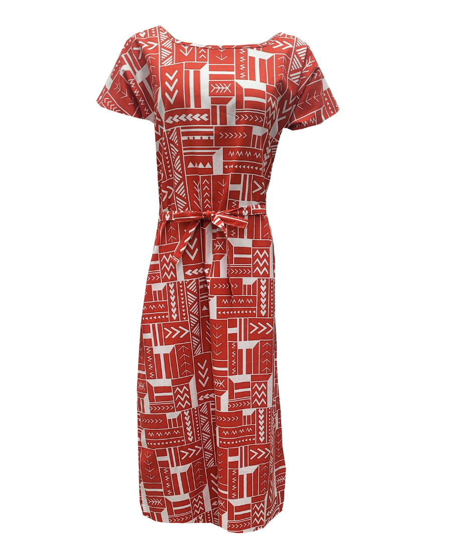Eveni Pacific Ladies Kendall Maxi Dress - Onomea Red