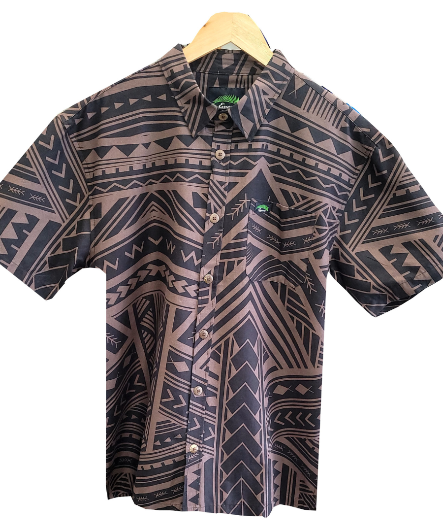 Eveni Pacific Men's Classic Elei Shirt - Knob Brown