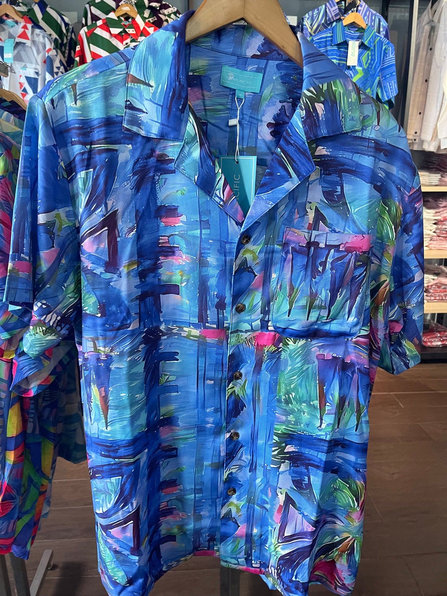 KP MN SHIRTS KAHUA TROPICAL SPLASH