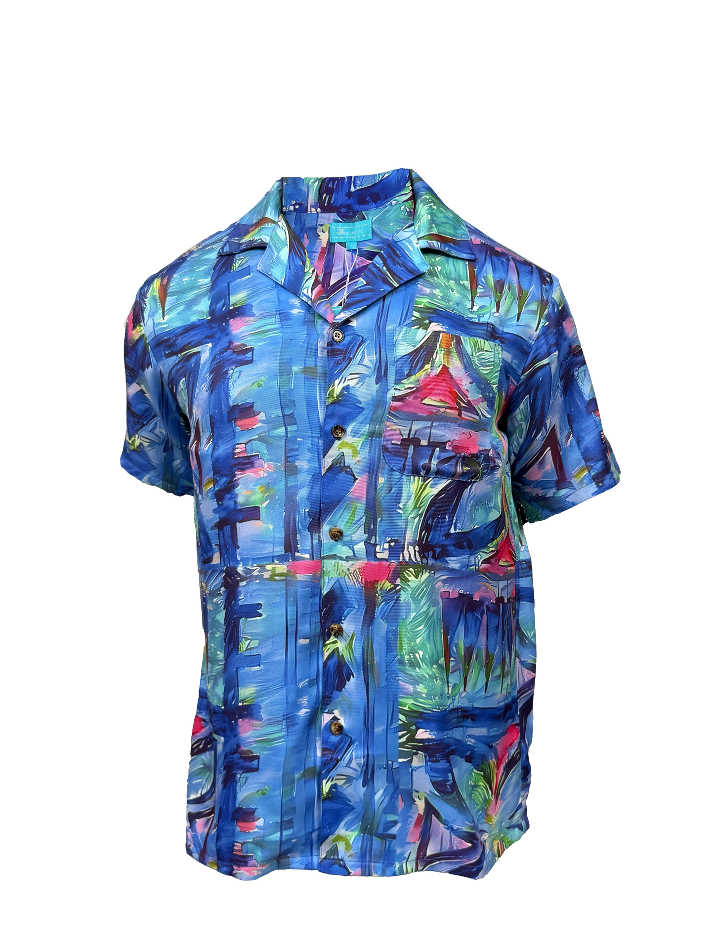 KP MN SHIRTS KAHUA TROPICAL SPLASH