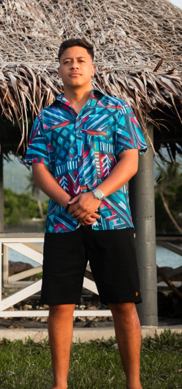 Koko Pacific Premium Elei Shirts s/s Electric Turquoise