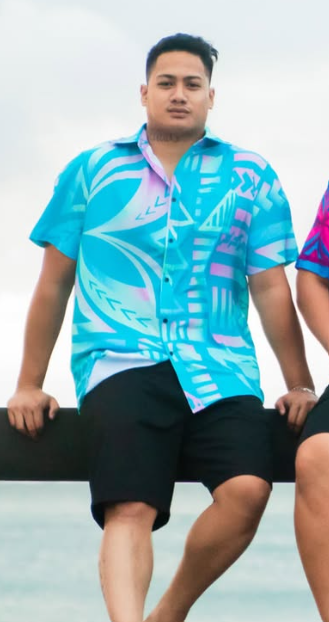 Koko Pacific Premium Elei Shirts s/s Tropical Aqua