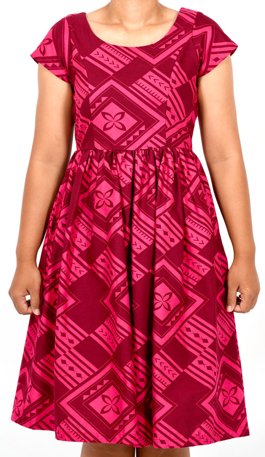 Eveni Pacific Ladies Midi Dress - Red Haven