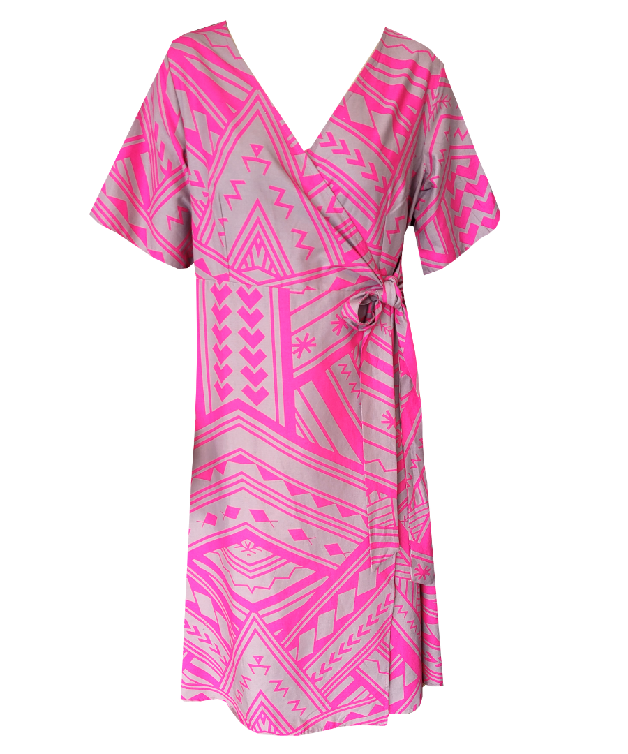 EP LADIES LILY WRAP DRESS - ALISI PINK