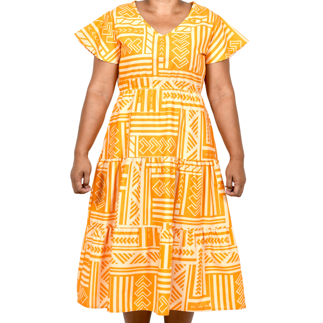 Eveni Pacific Ladies Leilani Dress - Lemon Honey