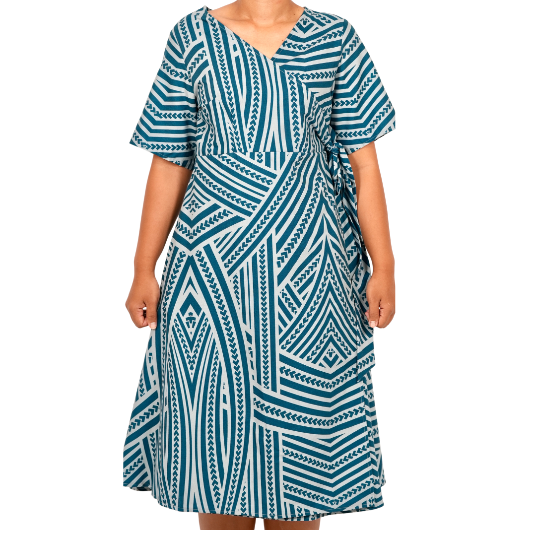 Eveni Pacific Ladies Lily Wrap Dress - Coastal Crush