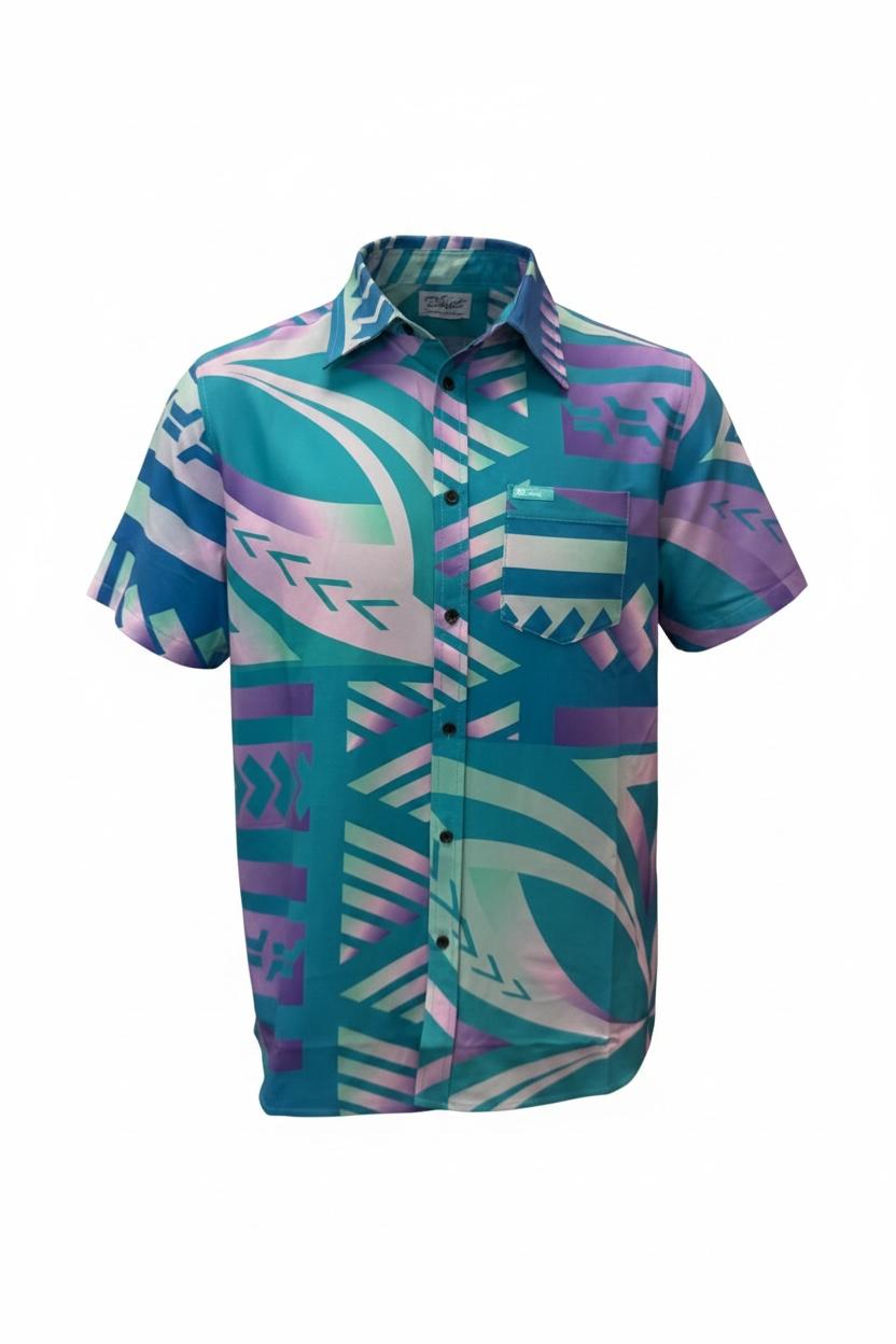 Koko Pacific Premium Elei Shirts s/s Neon Aurora