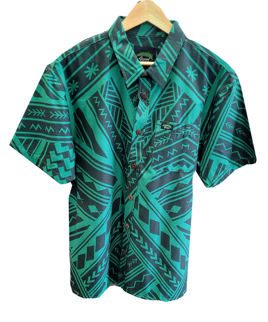 Eveni Pacific Men's Classic Elei Shirt - Reservoir Green