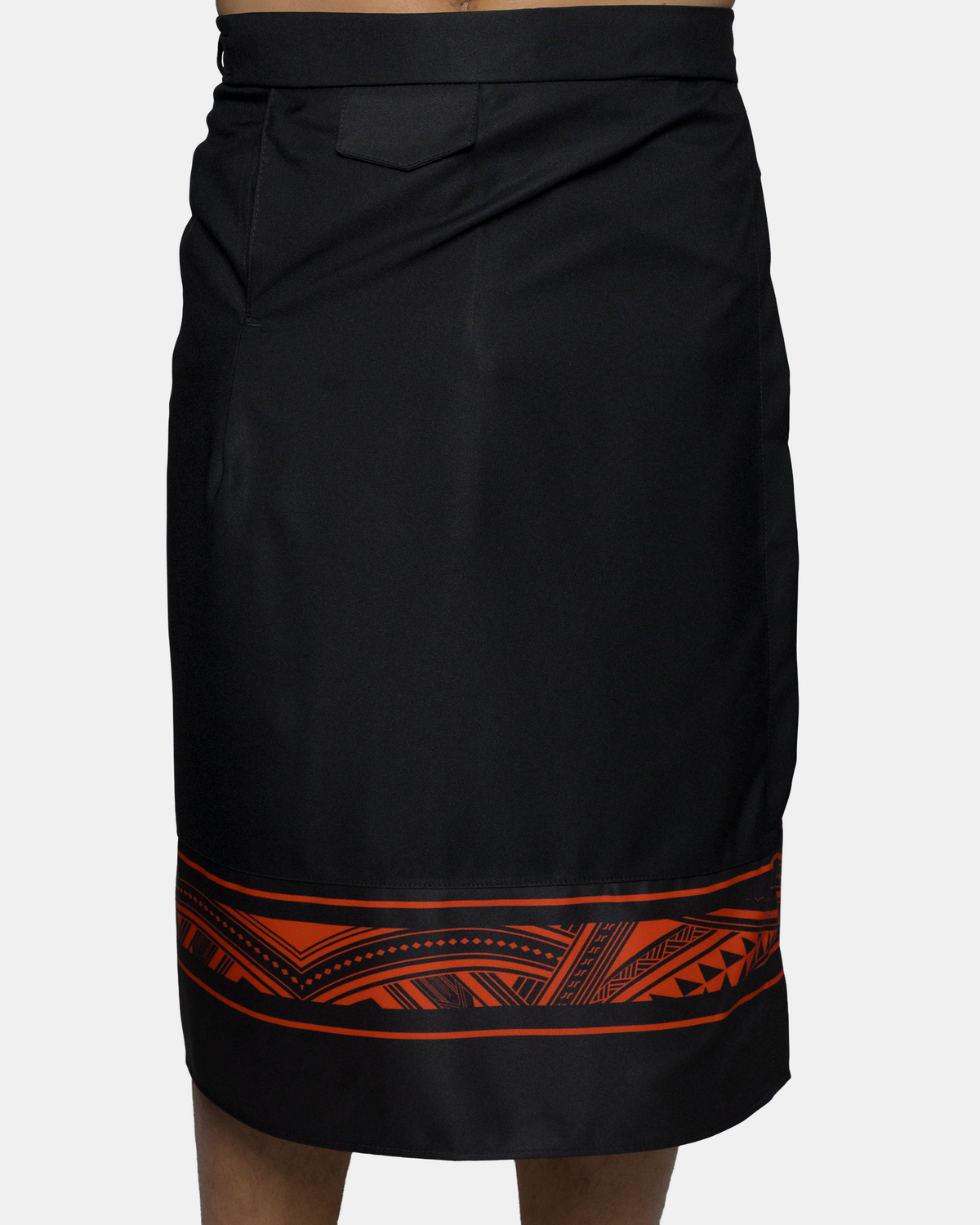 Eveni Pacific Mens Bottom Orange Border le Faitaga 26 - Black