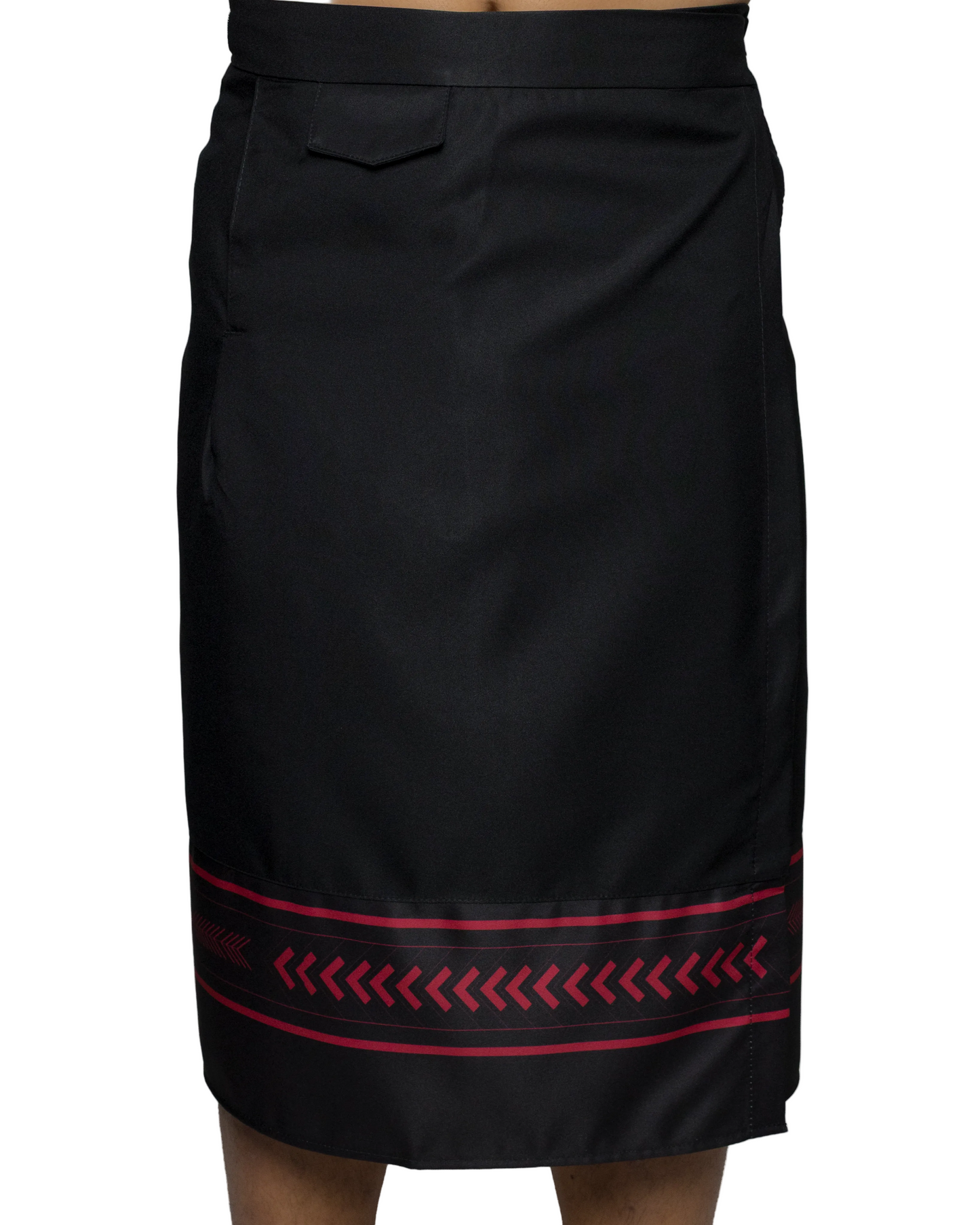 Eveni Pacific Mens Bottom Red Border le Faitaga 28 - Black