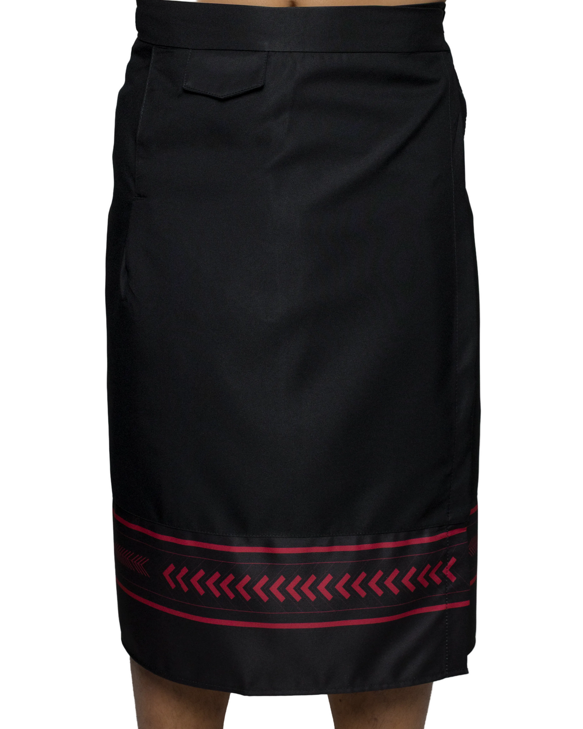 Eveni Pacific Mens Bottom Red Border le Faitaga 28 - Black