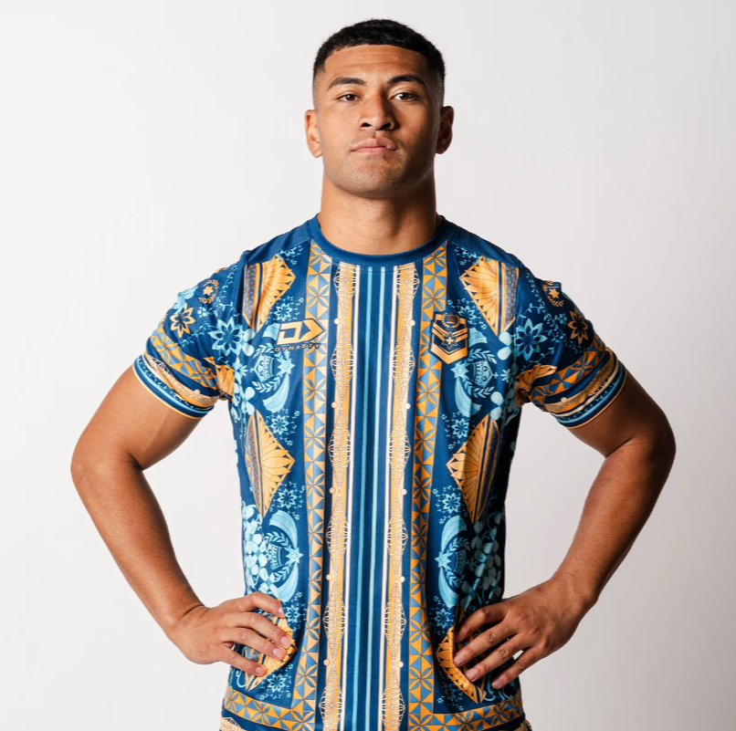 Tonga Rugby League Adults Captains Run Tee - Navy