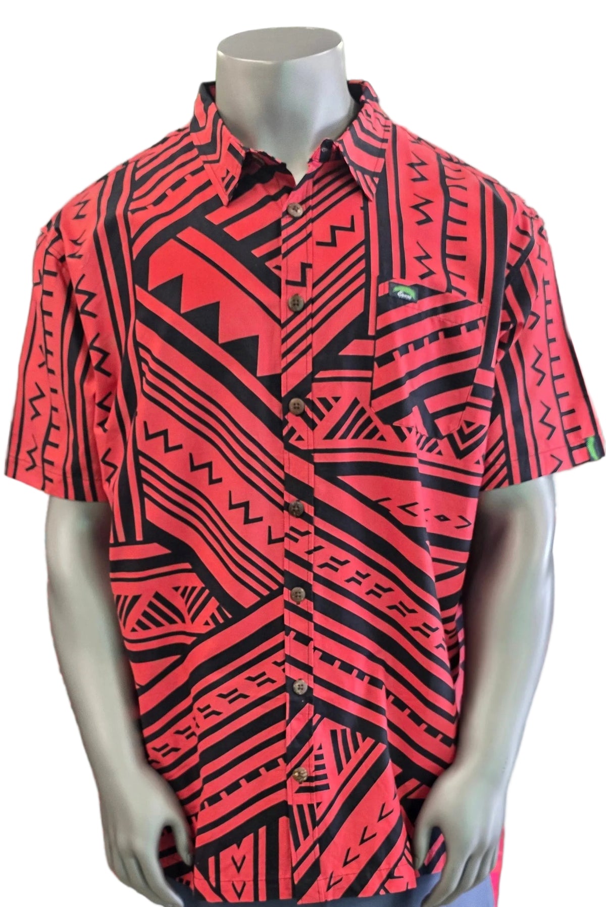 Eveni Pacific Men's Classic Elei Shirt - Vino Red