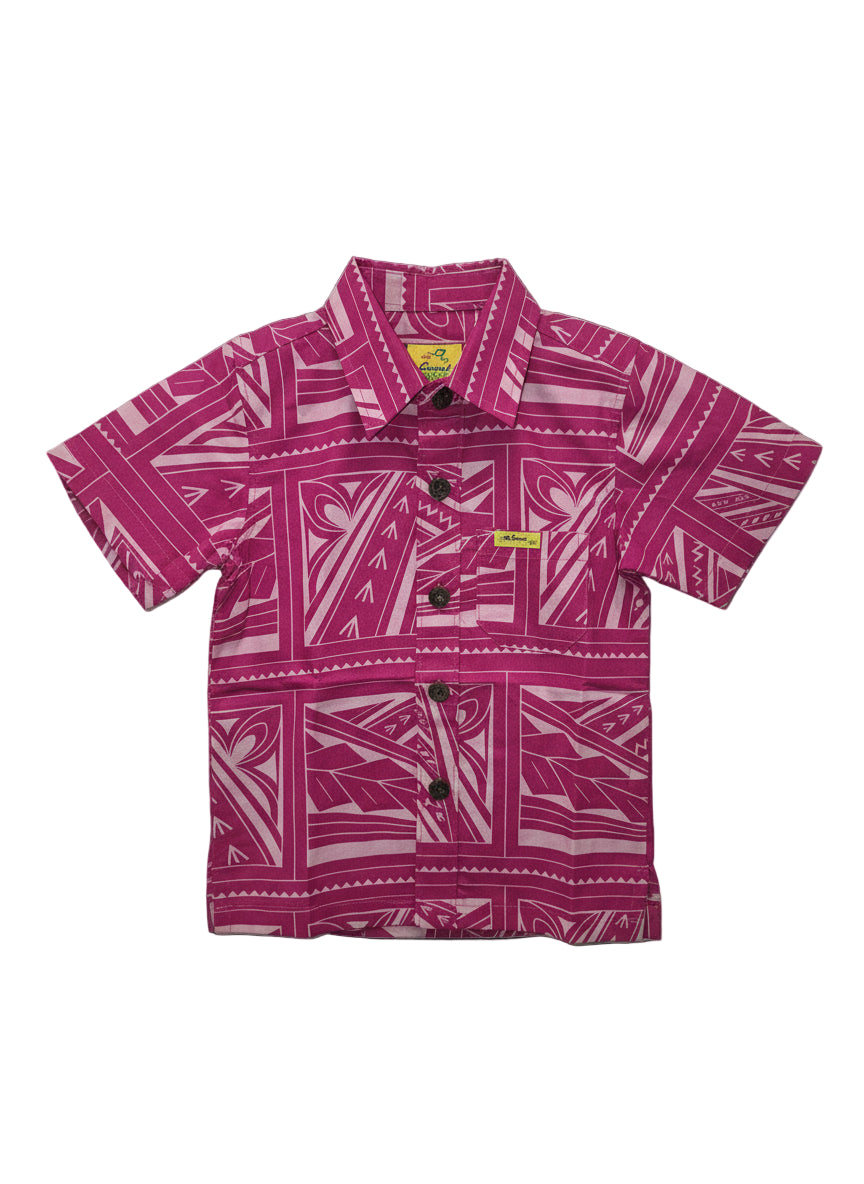 Eveni Pacific Boys Classic Elei Shirt - Adventure Purple/Pink