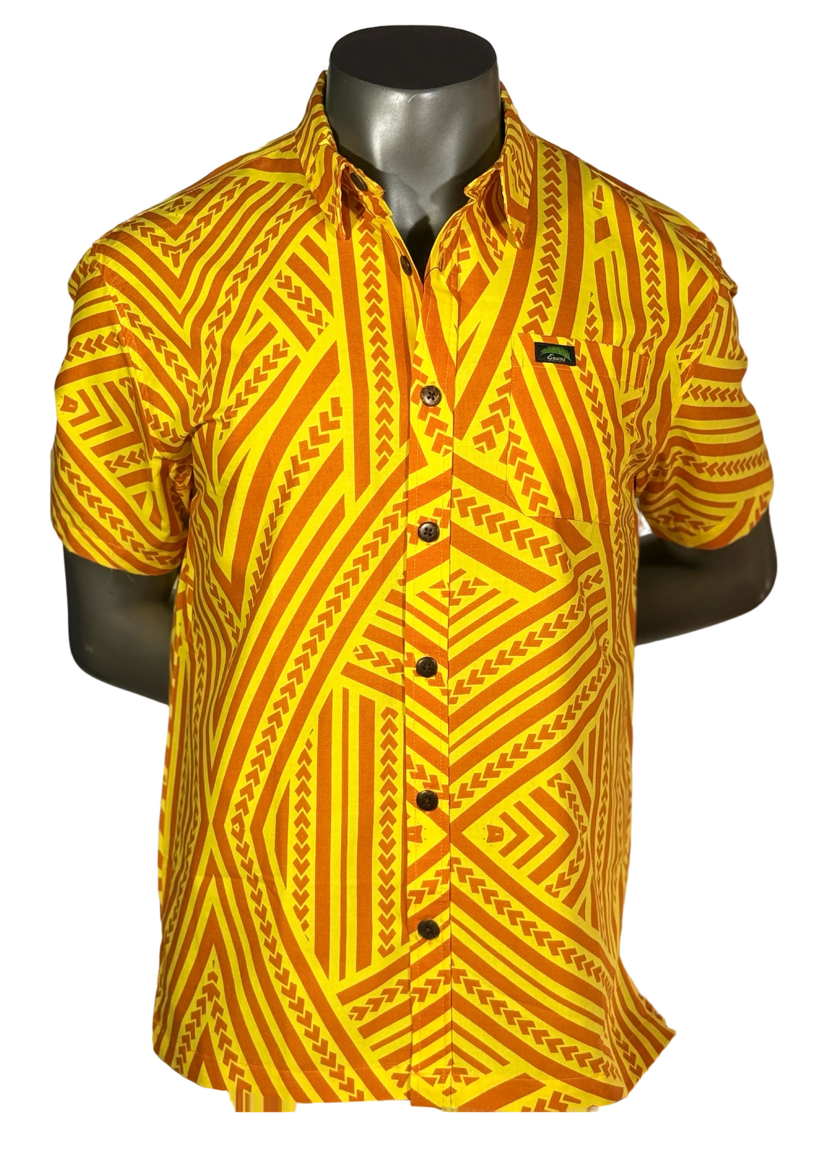Eveni Pacific Men's Classic Elei Shirt - Yellow Horizon Haze