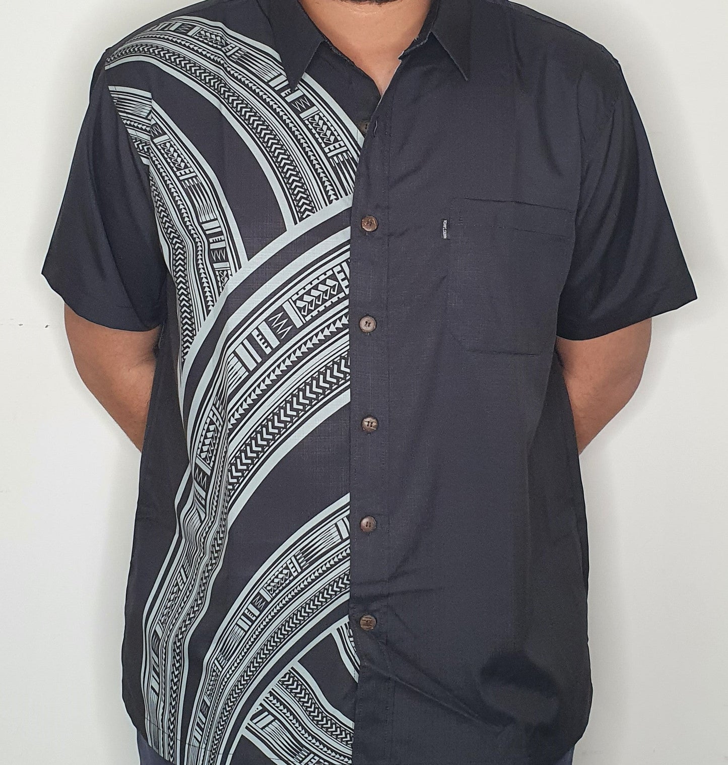 MKS Samoa Short Sleeve Shirt -Black