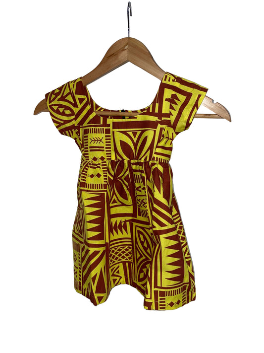 Eveni Kids Girls Midi Dress Relax Yellow