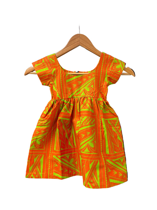 Eveni Kids Girls Midi Dress Escape Orange