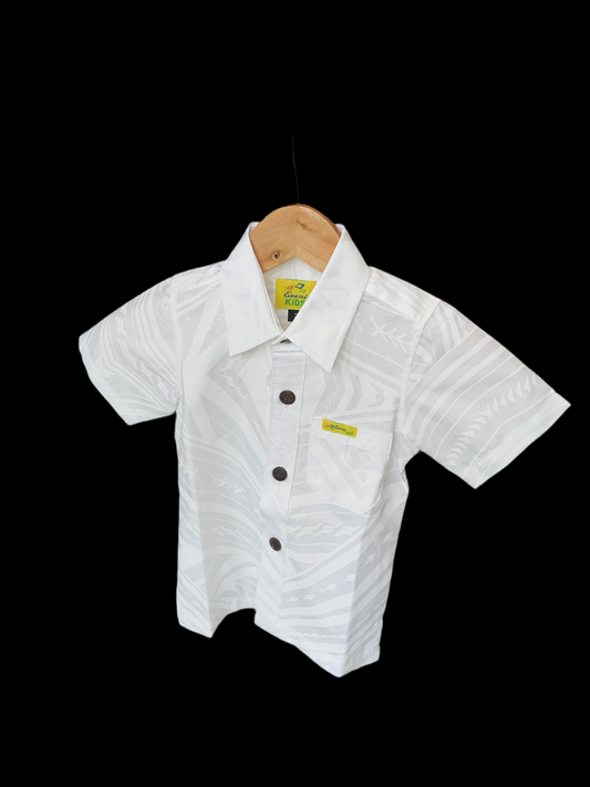 Eveni Pacific Boys Classic Elei Shirt - Sun Purple/White