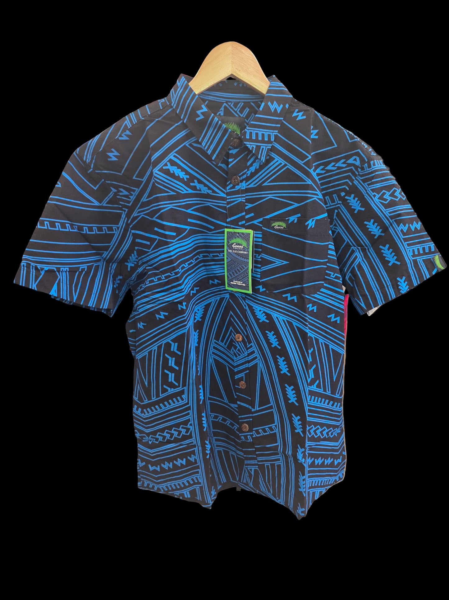 Eveni Pacific Men's Classic Elei Shirt - Luko Blue