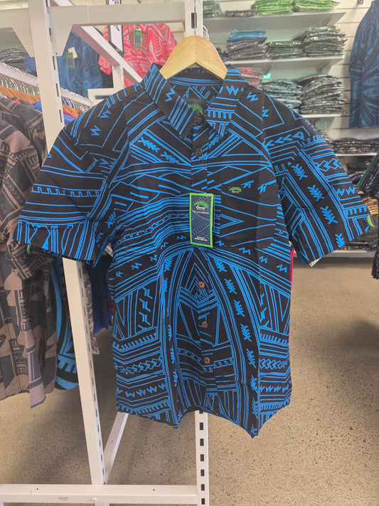 Eveni Pacific Men's Classic Elei Shirt - Luko Blue