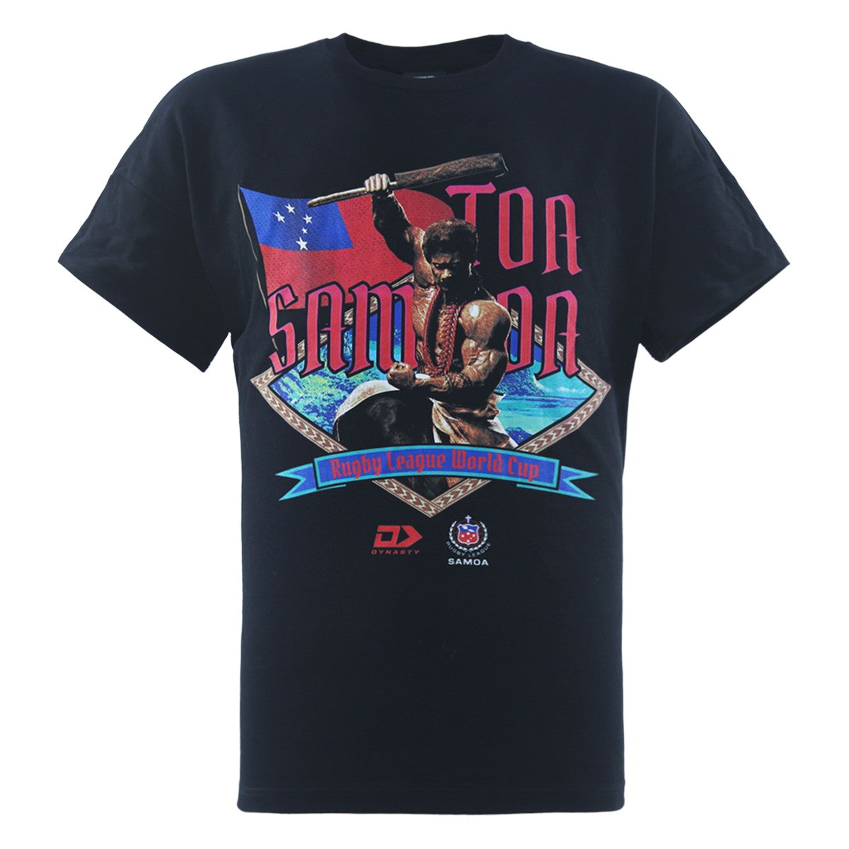 Toa Samoa Rugby League Adults Oversized Tee - Black