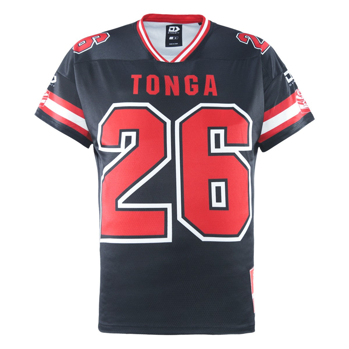 Tonga Rugby League Adults Gridiron Tee - Black