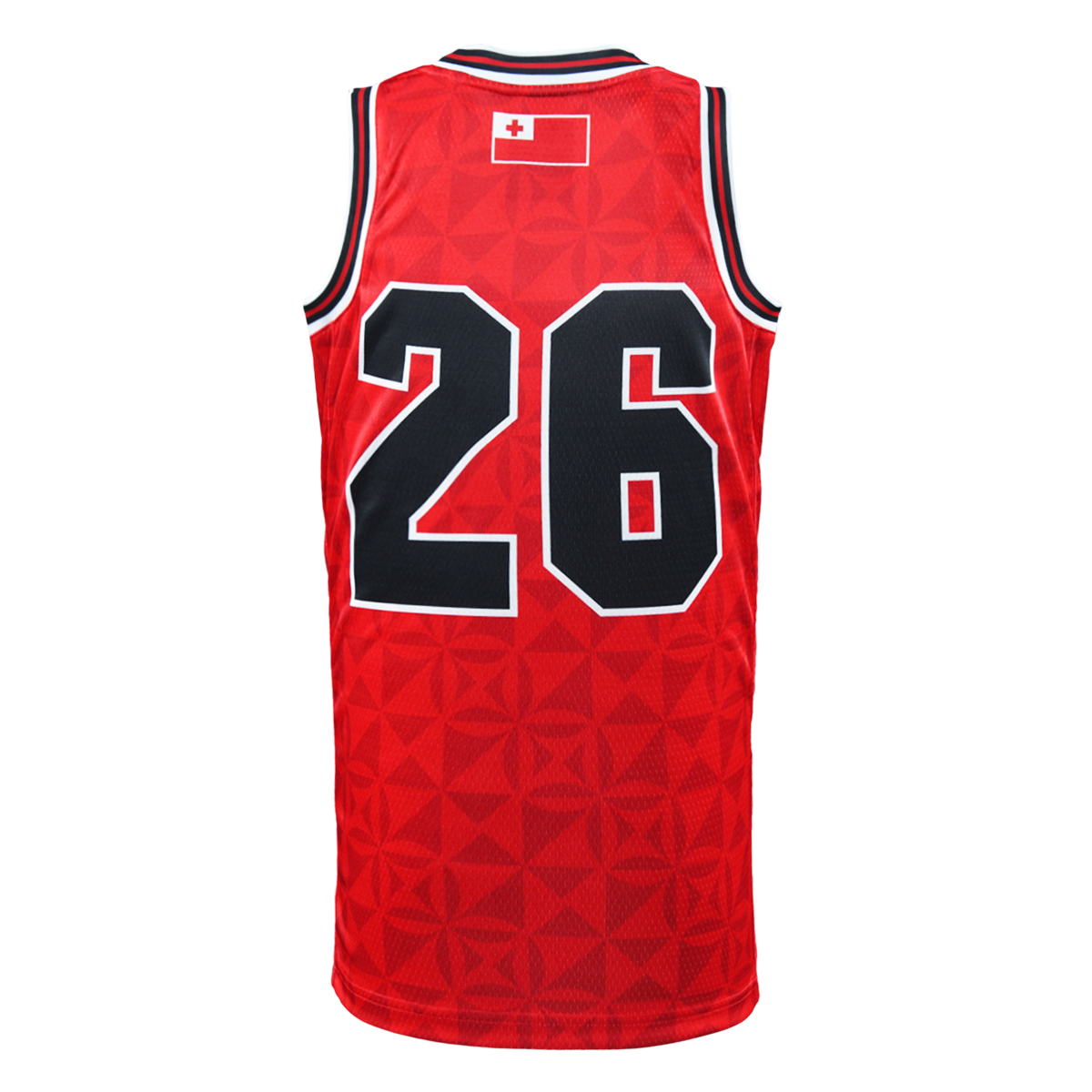 Tonga Rugby League Adults Basketball Singlet - Red