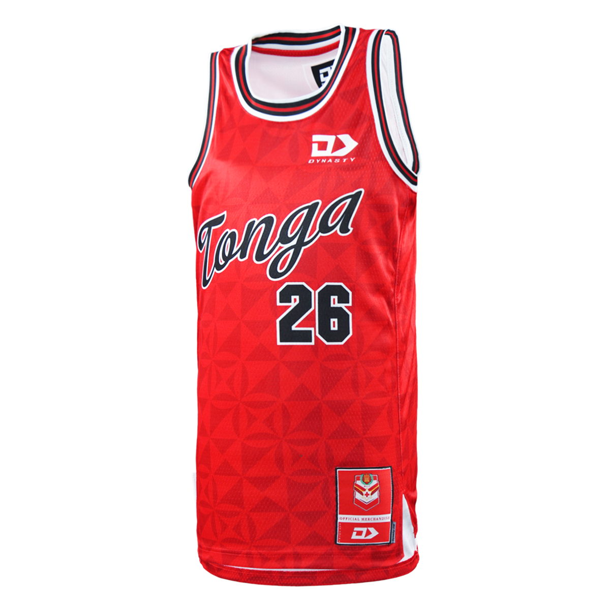 Tonga Rugby League Adults Basketball Singlet - Red