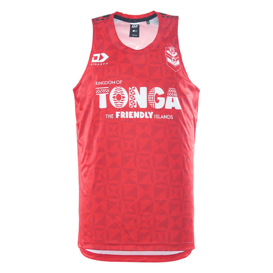 Tonga RL Adults Training Singlet - Red