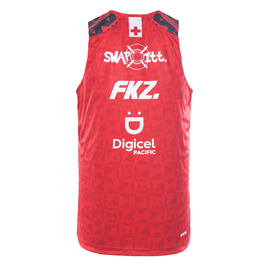 Tonga RL Adults Training Singlet - Red
