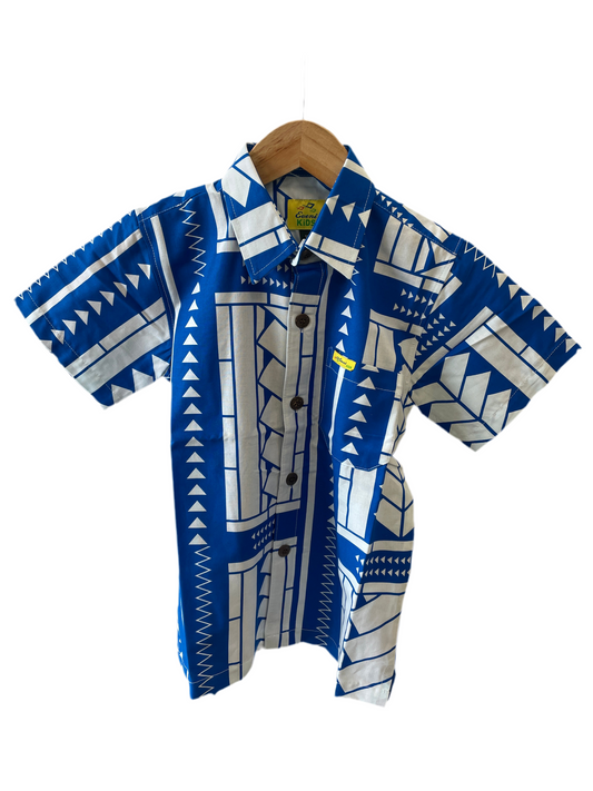 Eveni Pacific Boys Classic Elei Shirt - Voltage Teal