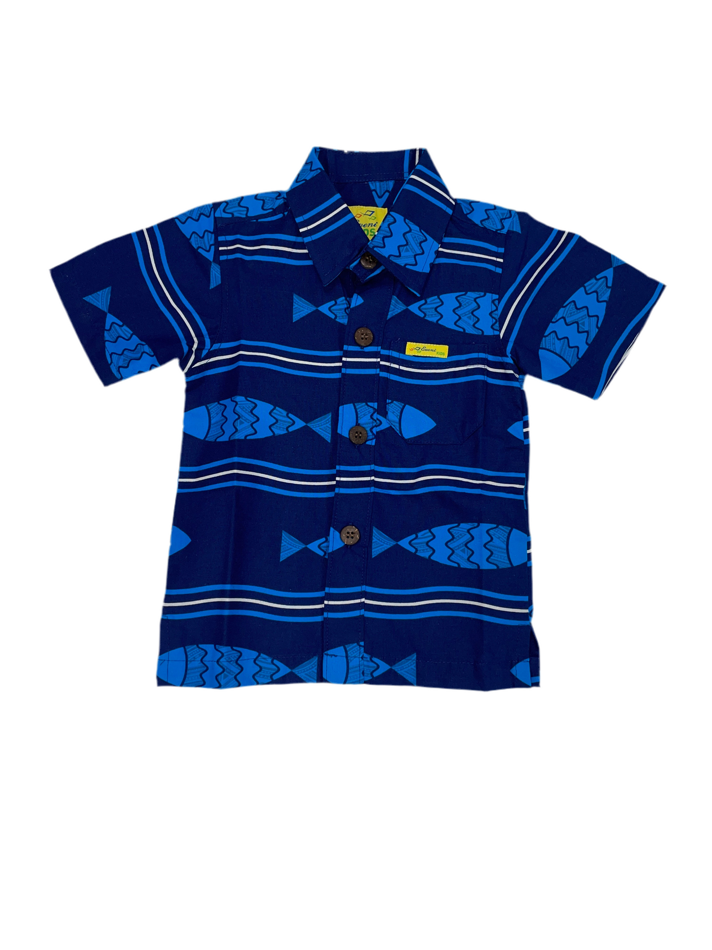 Eveni Pacific Boys Classic Elei Shirt - Marine Betta