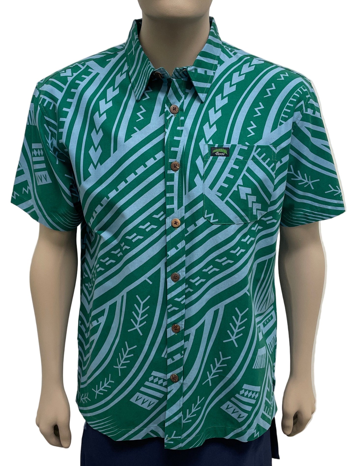 Eveni Pacific Men's Classic Elei Shirt - Gailow Greens