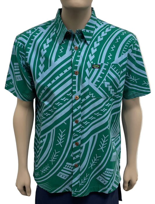 Eveni Pacific Men's Classic Elei Shirt - Gailow Greens