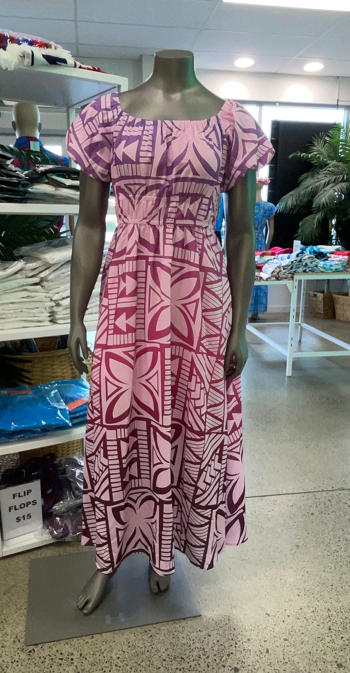 Koko Pacific Ladies Dress Fuschia Horizon