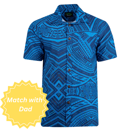 Eveni Pacific Kids Shirt - Aztec Royal