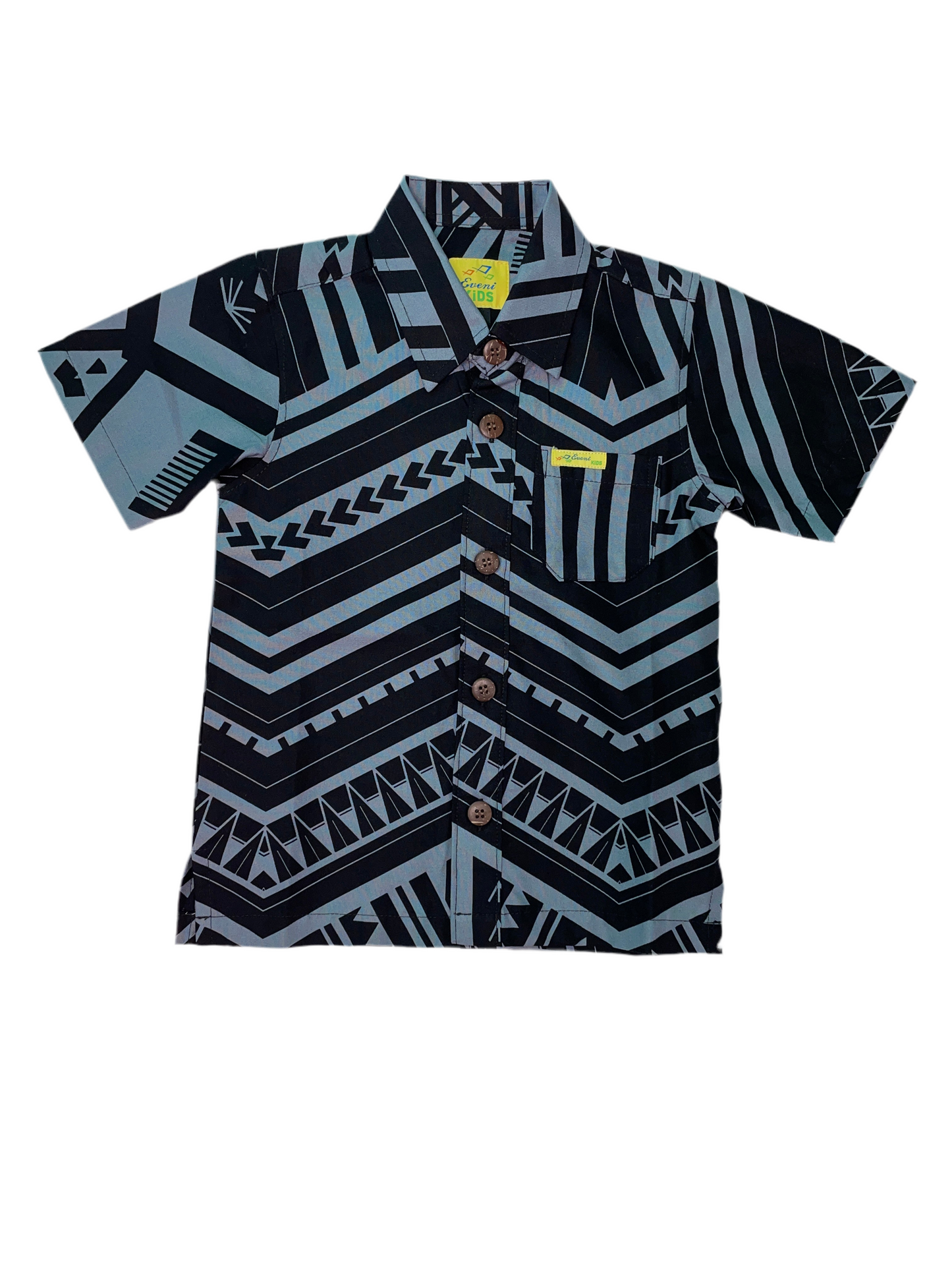 Eveni Pacific Boys Classic Elei Shirt - Strong Black