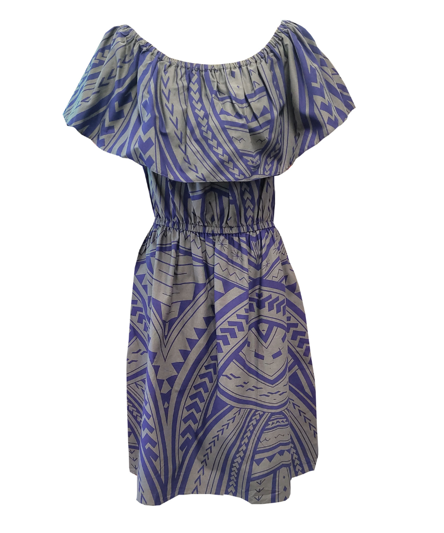 Eveni Pacific Ladies Bardot Dress - Gravestone Grey