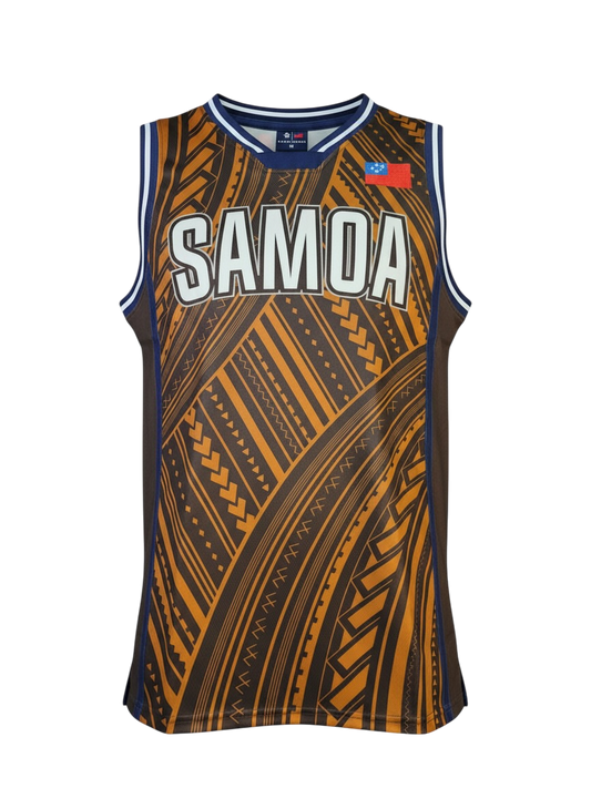 MKS Boys Basketball Jersey 30 Jump Brown