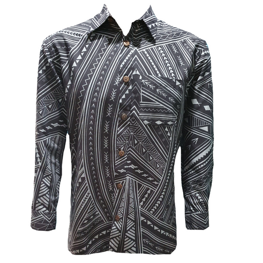 Eveni Pacific Men's Long Sleeve Shirt (Black Spot)