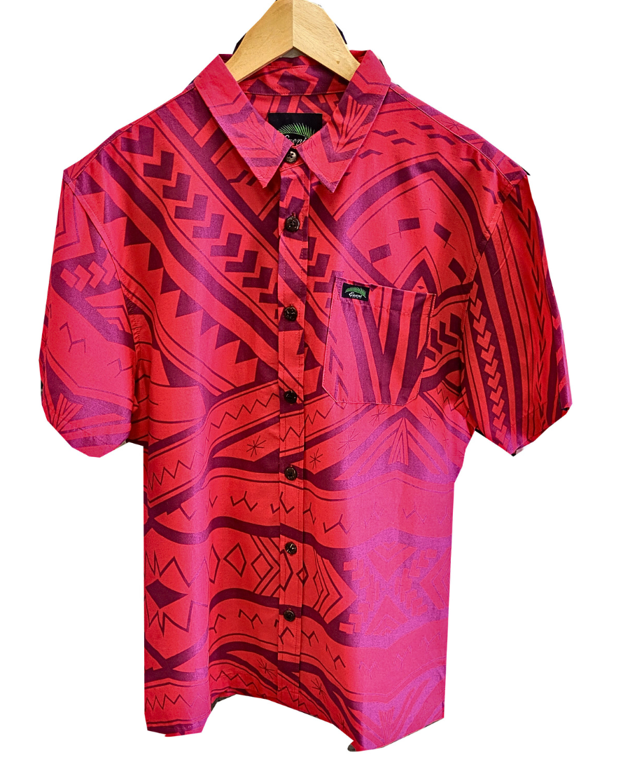 EVENI PACIFIC MENS CLASSIC SHIRT SS -CRIMSON RED