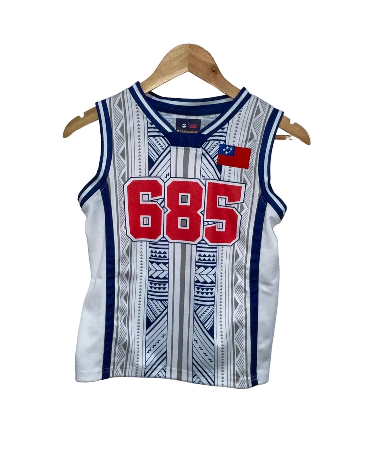 MKS Boys Basketball Jersey 1 Regal White