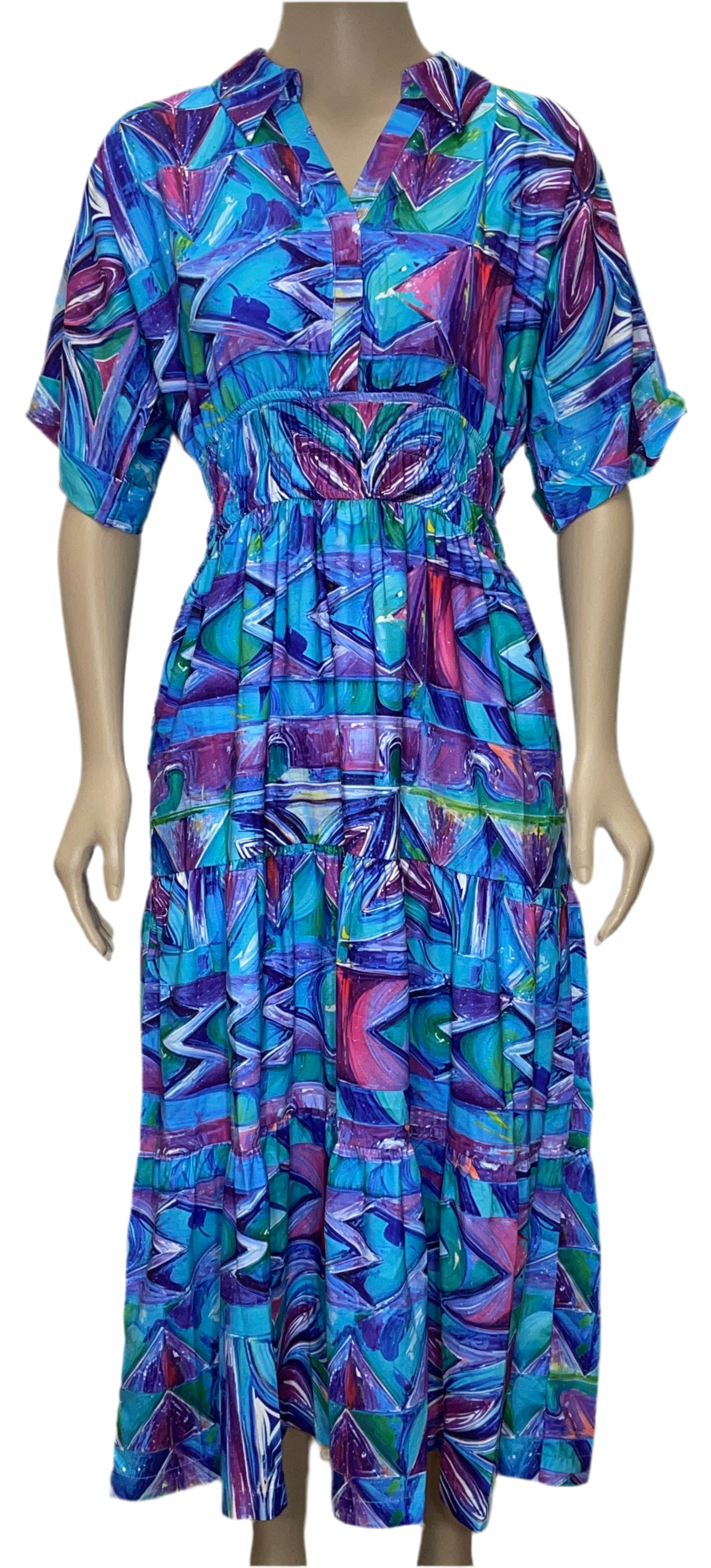 KP LD Dress Suia Coral Coast Splash