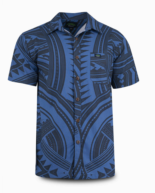 Eveni Pacific Men's Classic Shirt - Sapphire Blue