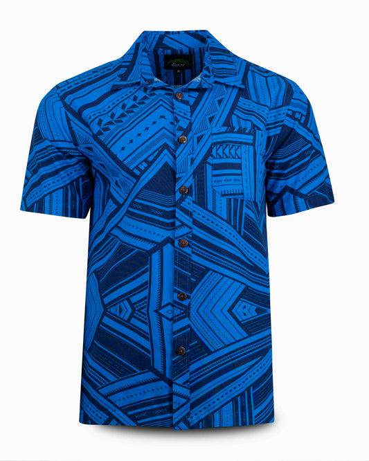 Eveni Pacific Men's Classic Shirt - Big Island Blue