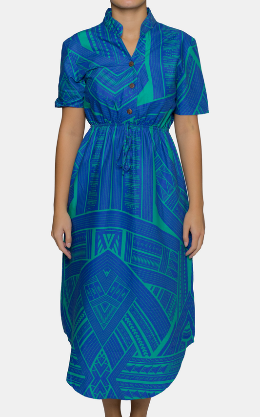 EP LADIES NORA DRESS PRUSSIAN BLUE