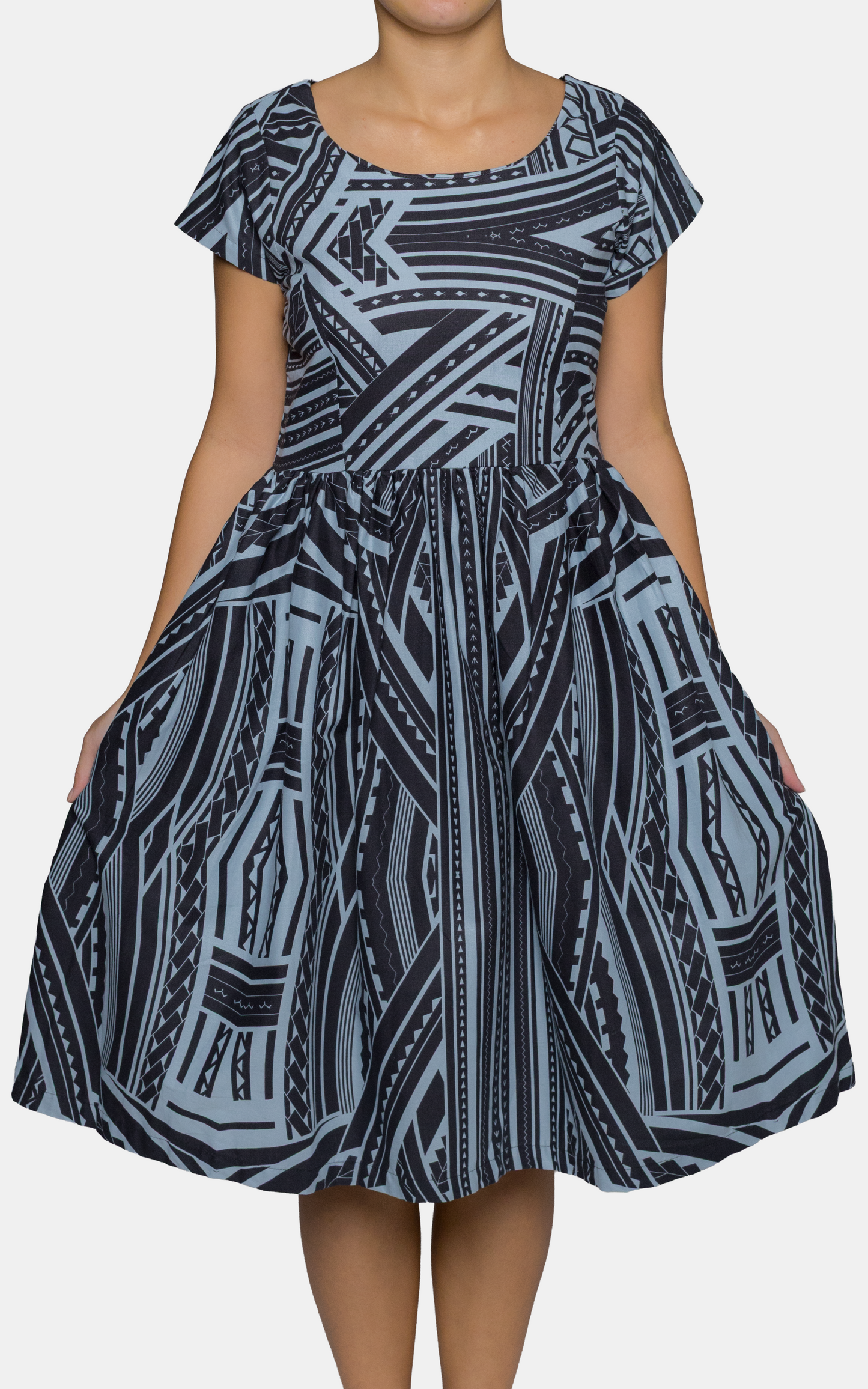 EP LADIES MIDI DRESS RAVEN BLACK