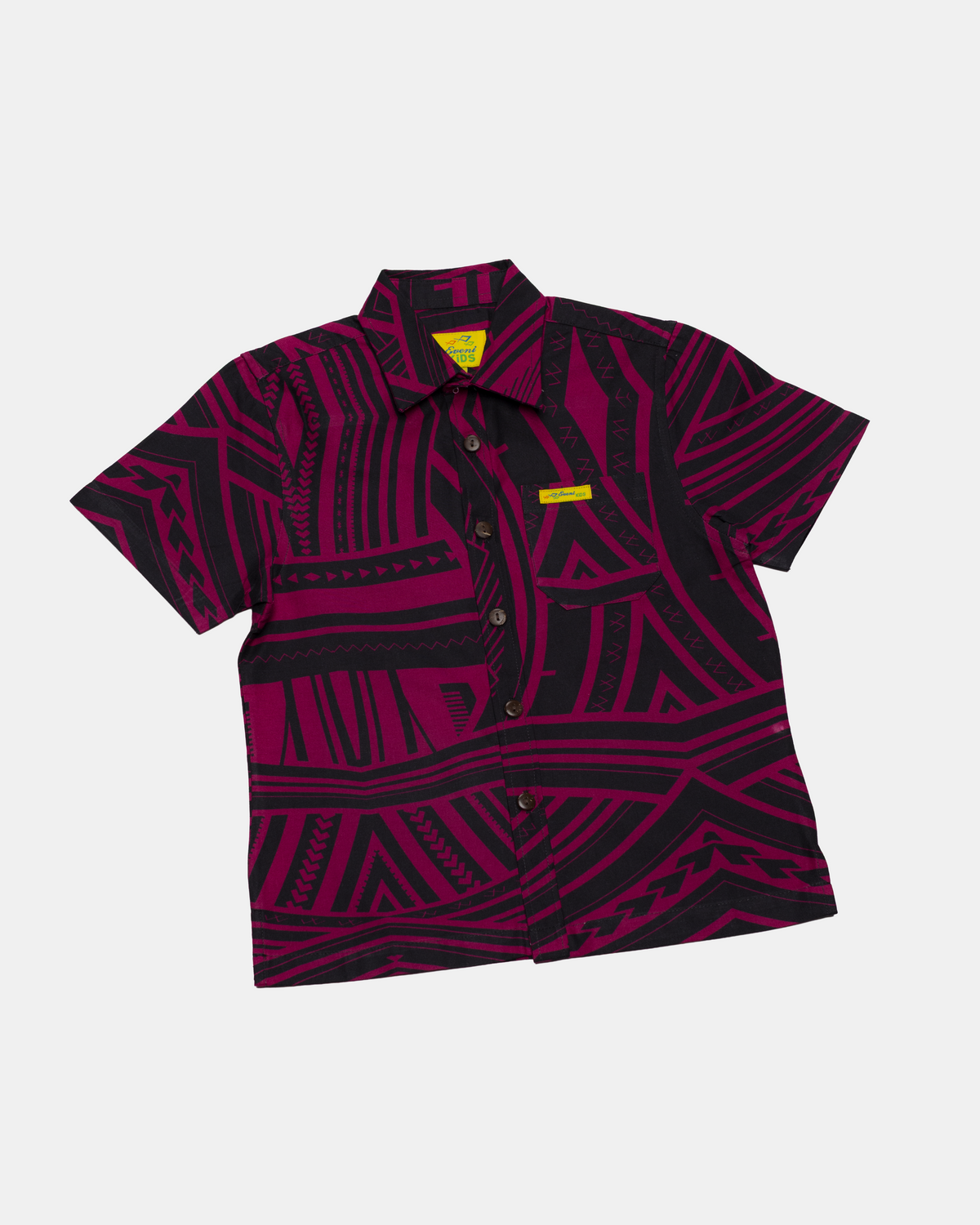 Eveni Pacific Boys Classic Elei Shirt - Peony Pink