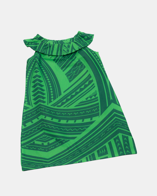 EVENIKIDS GL BARDOT DRESS CALM GREEN